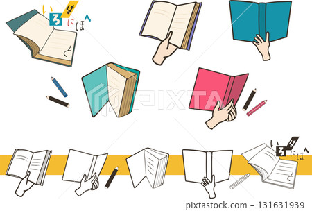 書和拿著書的手 書和拿著書的手 131631939