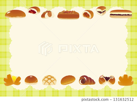 Bread frame_Nostalgic bread collection_Checkered tablecloth and lunch mat_Horizontal position Yellow-green Bread frame_Nostalgic bread collection_Checkered tablecloth and lunch mat_Horizontal position Yellow-green 131632512