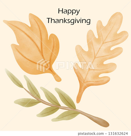Thanksgiving watercolor illustration with pumpkin pie turkey and autumn harvest 131632624