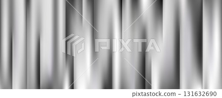 Silver gradient background. Metal foil surface. Smooth steel chrome effect of shiny material. Vector platinum gradation with reflections Silver gradient background. Metal foil surface. Smooth steel chrome effect of shiny material. Vector platinum gradation with reflections 131632690