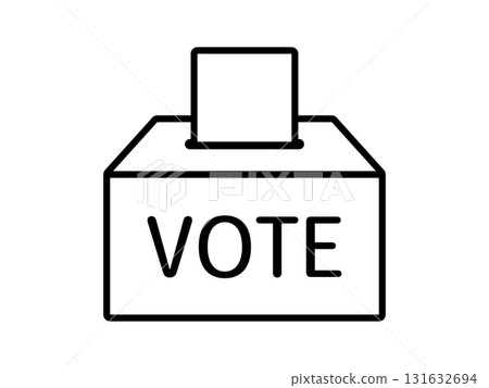 Ballot box icon monotone Ballot box icon monotone 131632694