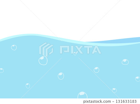 Illustration of the water surface seen from the side 131633183