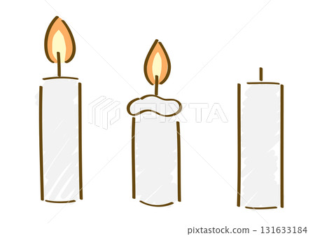 手繪蠟燭插圖 131633184