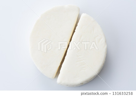 Mozzarella cheese block 131633258