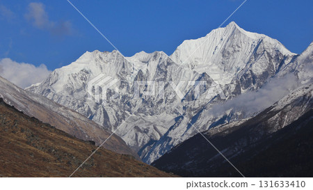 Gangchenpo, high mountain in the Langtang Valley, Nepal. 131633410
