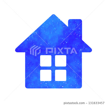 Blue starry sky | House icon Blue starry sky | House icon 131633457