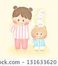 Child brushing teeth Bear Smiling teeth Child brushing teeth Bear Smiling teeth 131633620
