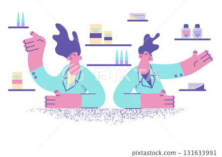 Online pharmacy and choosing drugs concept 131633991