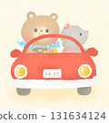Drive_Bear and dog in the car Drive_Bear and dog in the car 131634124