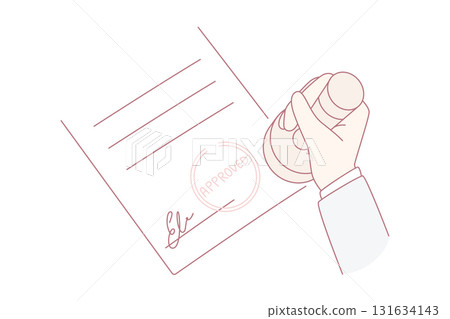 Verification and approval of official document concept Verification and approval of official document concept 131634143