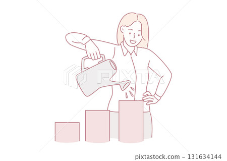 Business success and development concept Business success and development concept 131634144