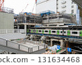 Shibuya Station, where buildings are being demolished for redevelopment 131634468