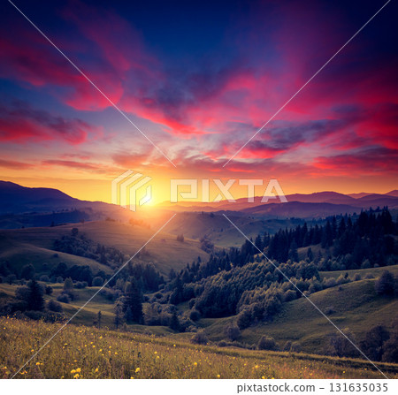 magical mountains landscape 131635035