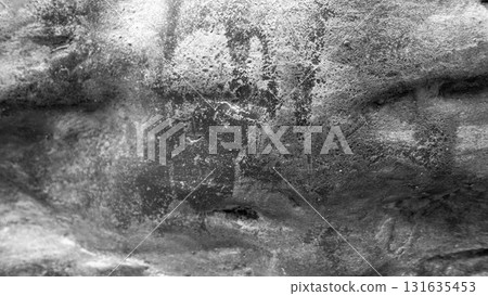 Grayscale plaster wall texture 131635453