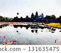 Watercolor style | Cambodia, Angkor Wat and Siem Reap | A soothing landscape where history and nature blend together 131635475