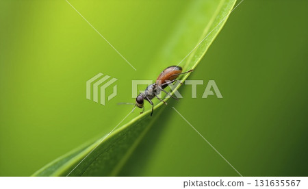 Insect on Leaf Macro Nature Background 131635567