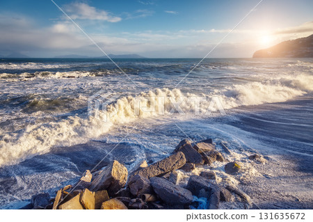 Stormy weather on the beach Stormy weather on the beach 131635672