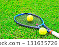 帶網球拍和球的風景 131635726