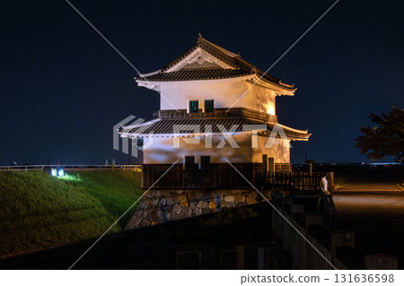 Kuwana Castle - The illuminated Banryu Yagura turret Kuwana Castle - The illuminated Banryu Yagura turret 131636598