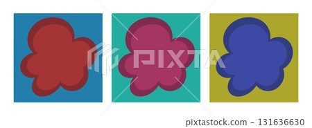 Colorful abstract floral vector art set 131636630