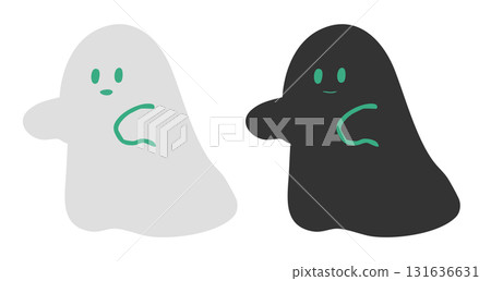 可愛的鬼魂人物插圖集（萬聖節） 131636631