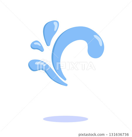 Water Drop Icon Cartoon Vector Illustration Isolated on White Background 131636736