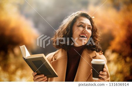 woman on an autumn day woman on an autumn day 131636914