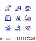 Coronavirus protective measures - line design style icons 131637226