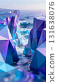 Wave geometry folds into origami cliffs 131638076