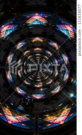 world of endless mirrors reflecting a fractal sky 131638077