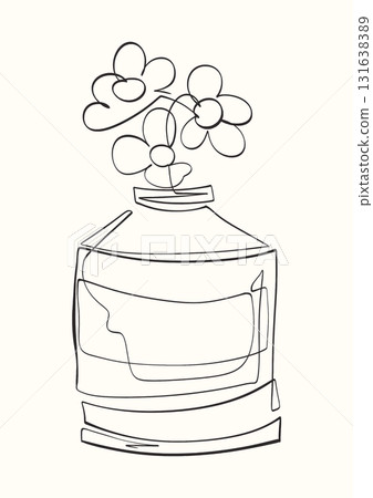 Minimalist flowers in vase line art vector Minimalist flowers in vase line art vector 131638389
