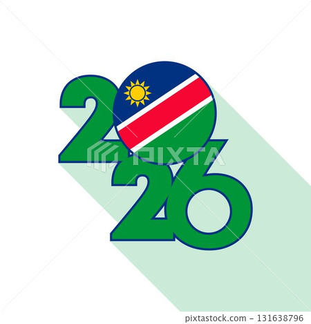 2026 Long Shadow Banner with Namibia Flag Inside. 2026 Long Shadow Banner with Namibia Flag Inside. 131638796