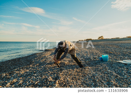 Preparation Of A Man Before Starting To Fish Preparation Of A Man Before Starting To Fish 131638906