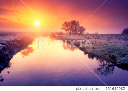 Amazing landscape at sunrise 131639085