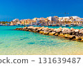 Picturesque view of Marsaxlokk lagoon with turquoise sea water, a popular destination in Malta. 131639487
