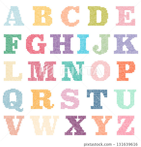 Cross Stitch Alphabet 131639616
