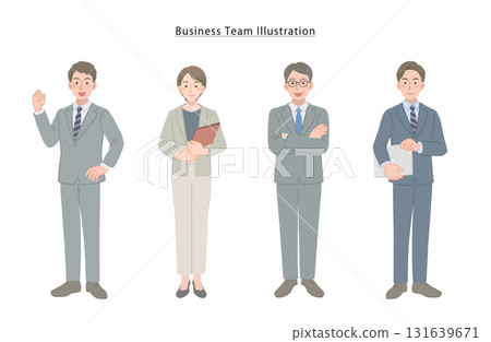 由男性和女性組成的商人團隊 131639671