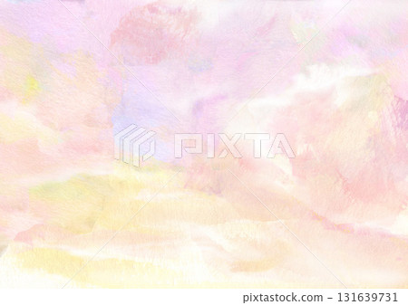 美麗的柔和色彩的天空水彩畫 美麗的柔和色彩的天空水彩畫 131639731