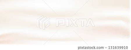 Warm ivory and beige background with light pearl colors waves and abstract gradient. Minimal backdrop or calm wallpaper design with delicate cloth texture. Vector pale illustration 131639910