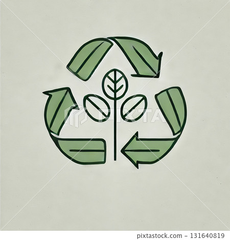 循環生命與能源：象徵永續發展社會的回收標識 131640819