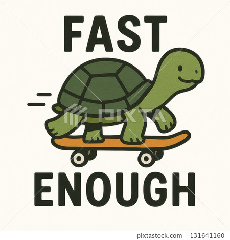 Fast Enough Turtle Illustration Fast Enough Turtle Illustration 131641160