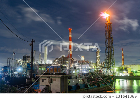 [Kanagawa Prefecture] Factory night view/Kawasaki night light 131641369