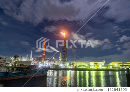 [Kanagawa Prefecture] Factory night view/Kawasaki night light 131641393