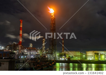 [Kanagawa Prefecture] Factory night view/Kawasaki night light 131641402