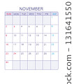 十一月日曆 131641550