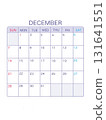 十二月的日曆 131641551