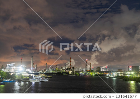 [Kanagawa Prefecture] Factory night view/Kawasaki Chidori Canal 131641677