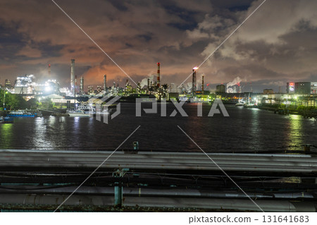 [Kanagawa Prefecture] Factory night view/Kawasaki Chidori Canal 131641683