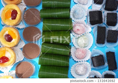 Delicious dessert selection with delightful flavors 131641692