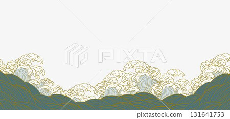 Waves Ocean illustration background 131641753
